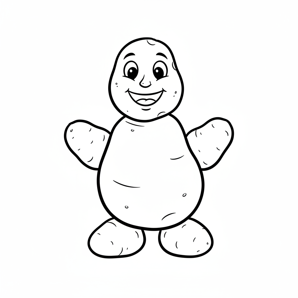 Kleur het Aardappelmannetje met 5 Aardappels!