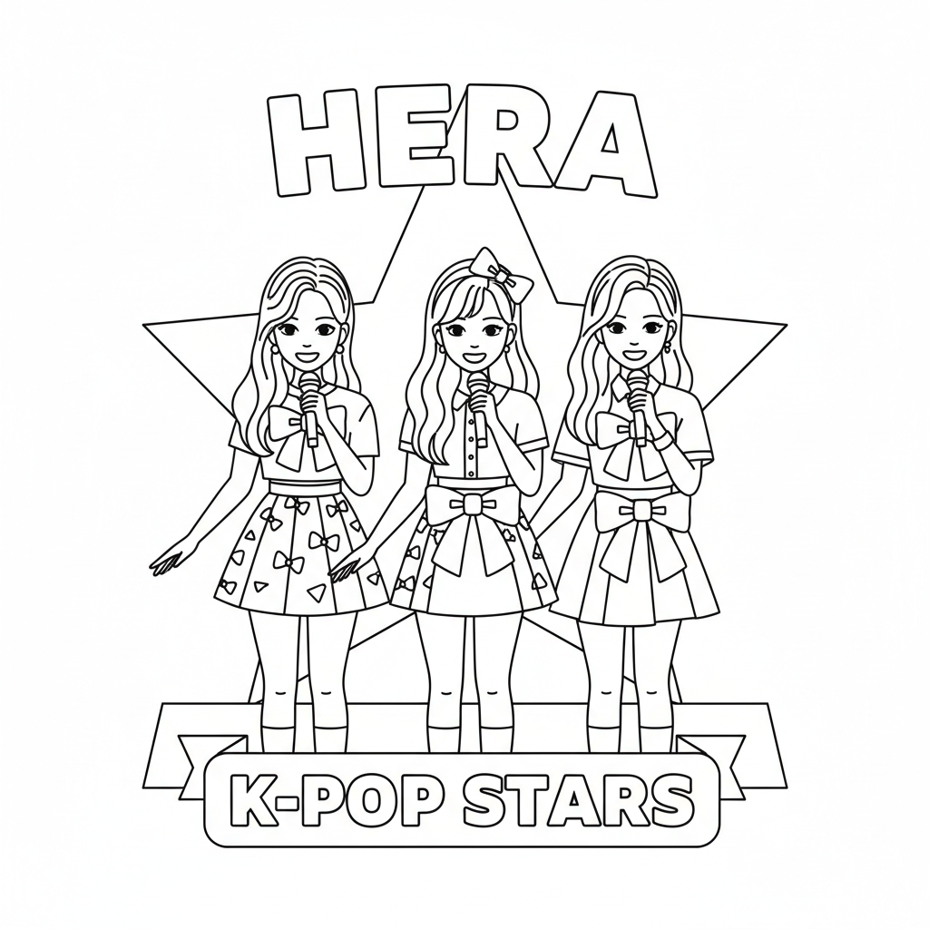 Cute K-Pop Girls Singing - Color Hera and Friends!