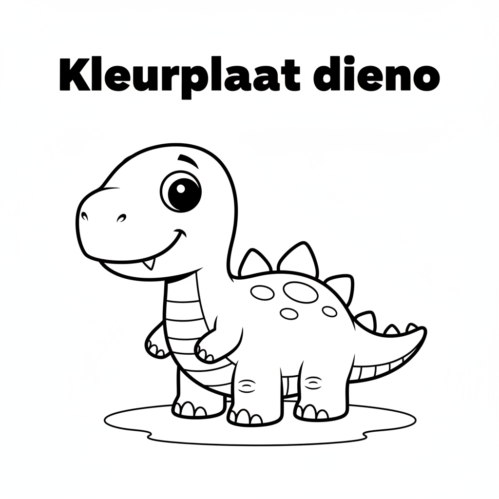 Kleurplaat Dieno: Fun for Everyone!
