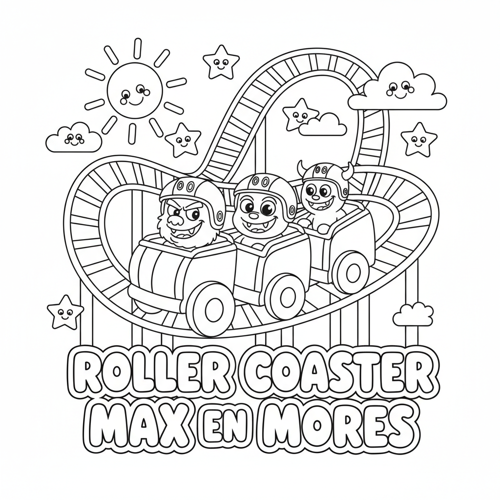 Color Your Adventure with Roller Coaster Max & Moos!
