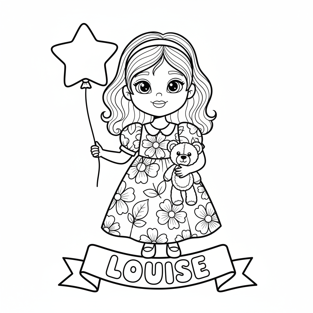 Colorful Adventures with Louise: A Fun Coloring Page