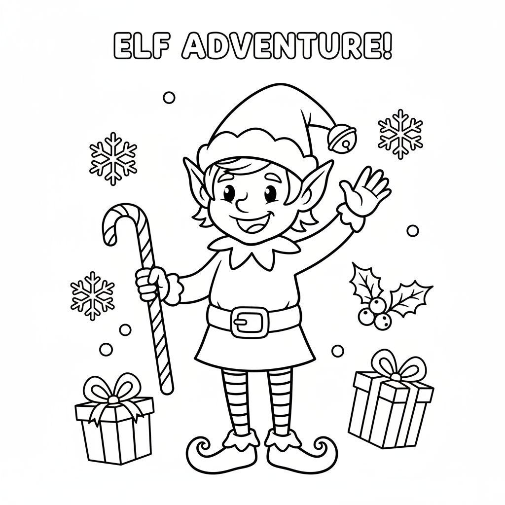 Magical Elf Coloring Adventure