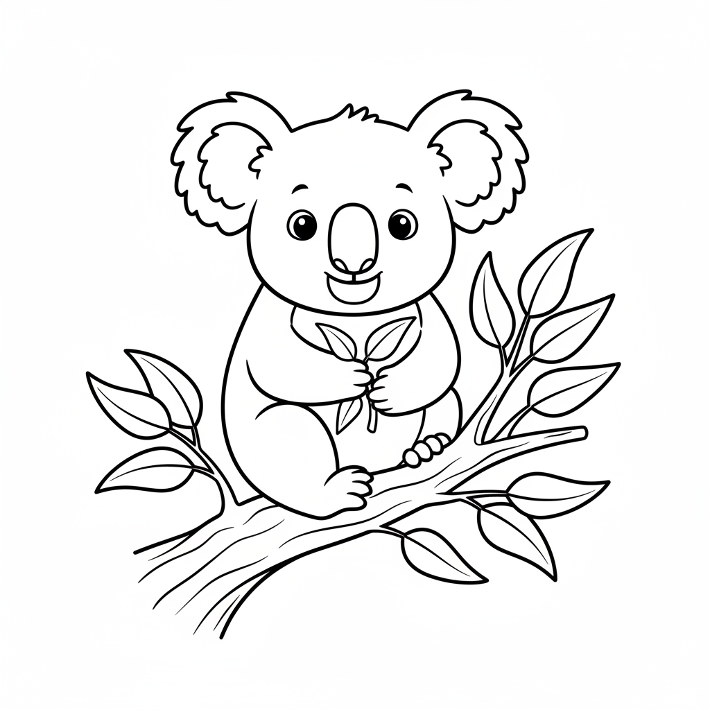 Cuddly Koala Coloring Adventure
